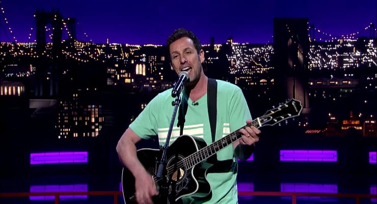 Adam Sandler samdi hjartnæmt lag til heiðurs David Letterman