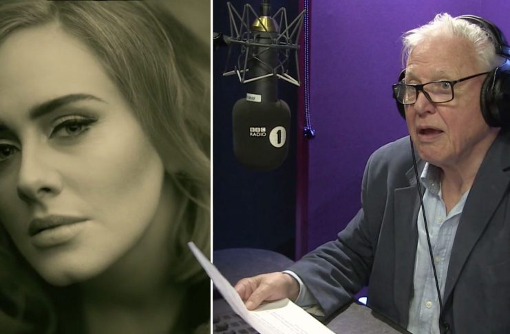 David Attenborough lýsir myndbandi Adele á sprenghlægilegan hátt