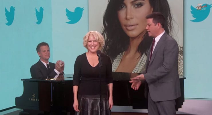 Bette Midler syngur tíst frá Kim Kardashian