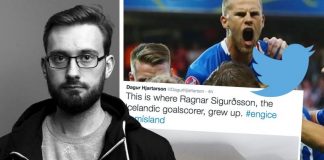 Dagur Hjartarson trollaði heiminn á Twitter á meðan leikur Íslands og Englands stóð yfir