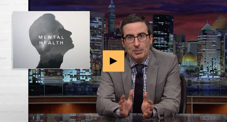 John Oliver hakkar í sig geðheilbrigðismál í Bandaríkjunum