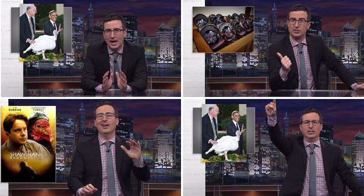 John Oliver minnir á sig: Furðuleg hefð að náða kalkún