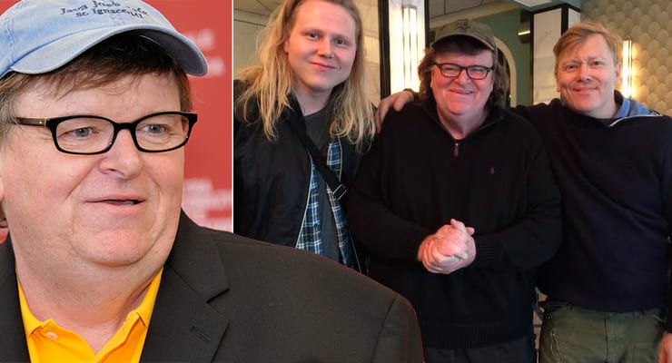 Jón Gnarr hitti Michael Moore