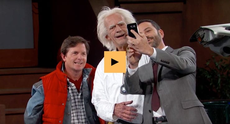 Marty McFly og Doc Brown heimsóttu Jimmy Kimmel í beinni