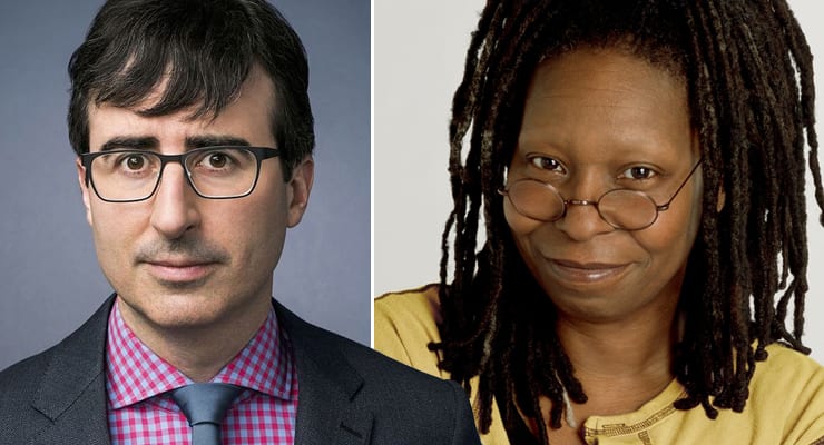 John Oliver tók Whoopi Goldberg í gegn: Benti á að hún myndi verja hvað sem er