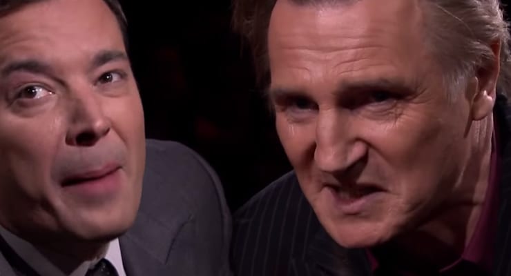 Jimmy Fallon fór í sjómann við Liam Neeson