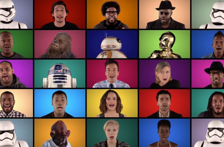 Jimmy Fallon og félagar syngja Star Wars-syrpu ásamt leikurunum úr nýju myndinni