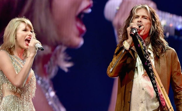 Taylor Swift söng Don't Want a Miss a Thing með Steven Tyler og gjörsamlega negldi það