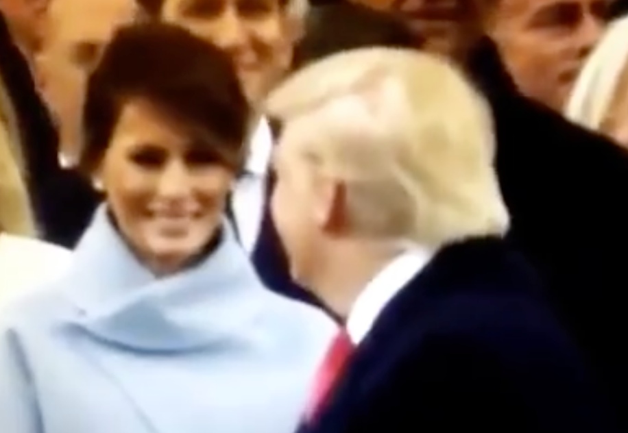 Trump sagði eitthvað sem GJÖRBREYTTI svipnum á Melania! - MYNDBAND