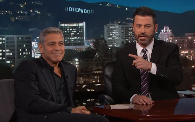 Barnapían hans George Clooney SJOKKERAÐI Jimmy Kimmel - Þótti alltof kjaftfor! - Myndband!