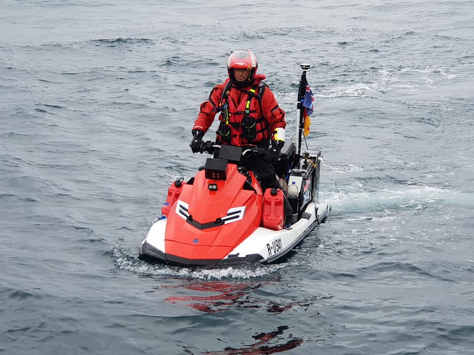 Fór á SJÓSLEÐA frá Þýskalandi til Íslands -