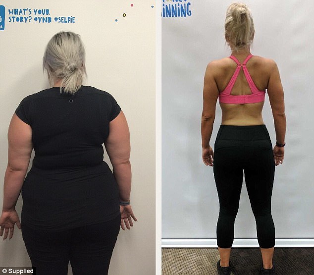 She joined Genesis Fitness Club and competed in their 12-week body transformation challenge (pictured before and after)