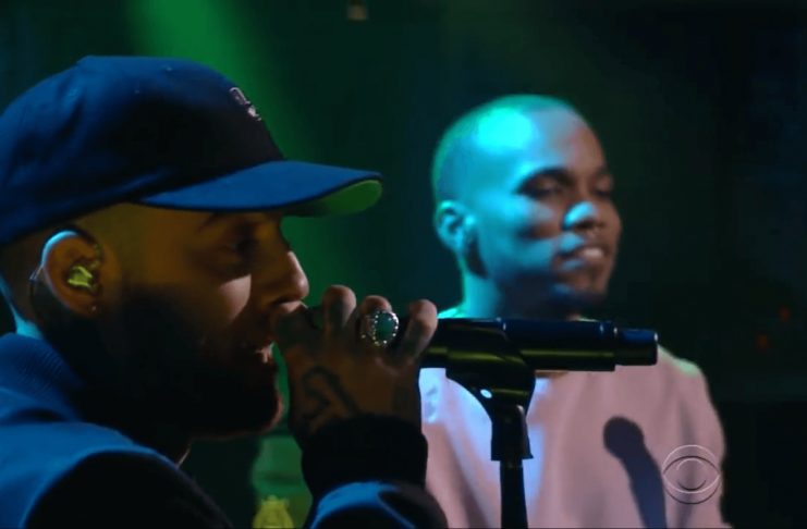 Mac Miller og Anderson .Paak flytja Dang í the Late Show