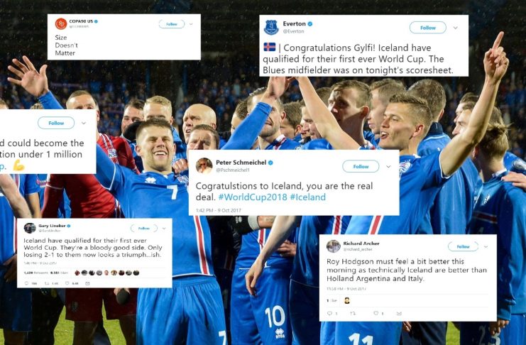 Peter Schmeichel og fleiri óska Íslendingum til hamingju með sigurinn