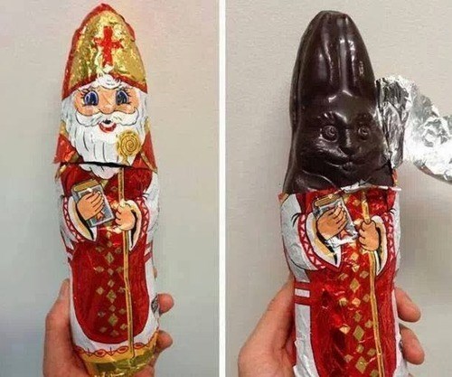 Image result for chocolate santa looks like dick