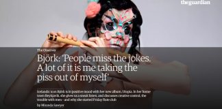 „Strákar eru að breytast.“ – Björk ræðir nýju plötuna, feðraveldið og annað við The Guardian