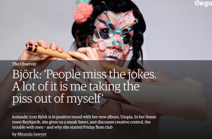„Strákar eru að breytast.“ – Björk ræðir nýju plötuna, feðraveldið og annað við The Guardian